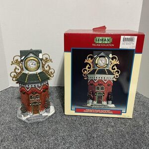 Vintage Lemax Village Collection Clock Tower Porcelain House 1999 Working W Box